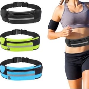 Running Belt Bag With Water Bottle Holder, Waterproof Women, Men Hip Waist Bag